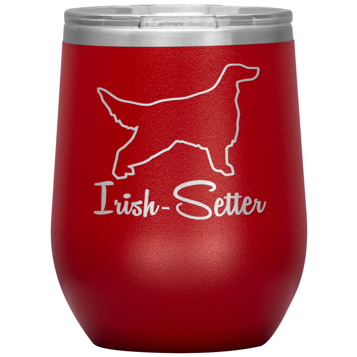 Irish Setter Dog Outlined Silhouette 12oz Wine Insulated Tumbler