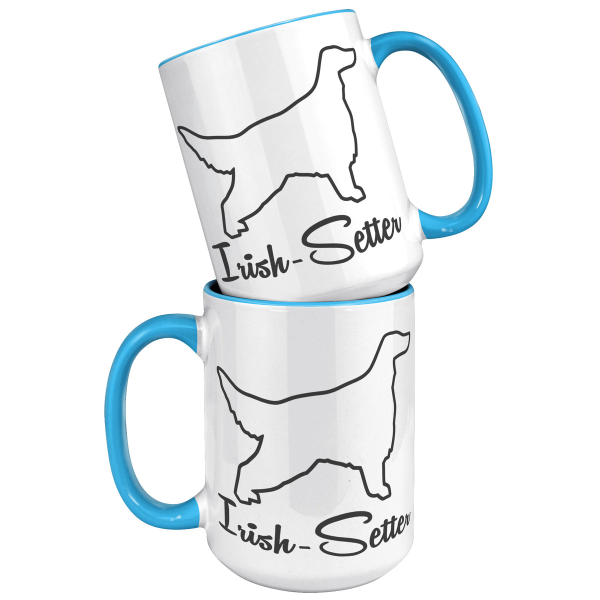 Irish Setter Dog Outlined Silhouette 15oz Accent Mug