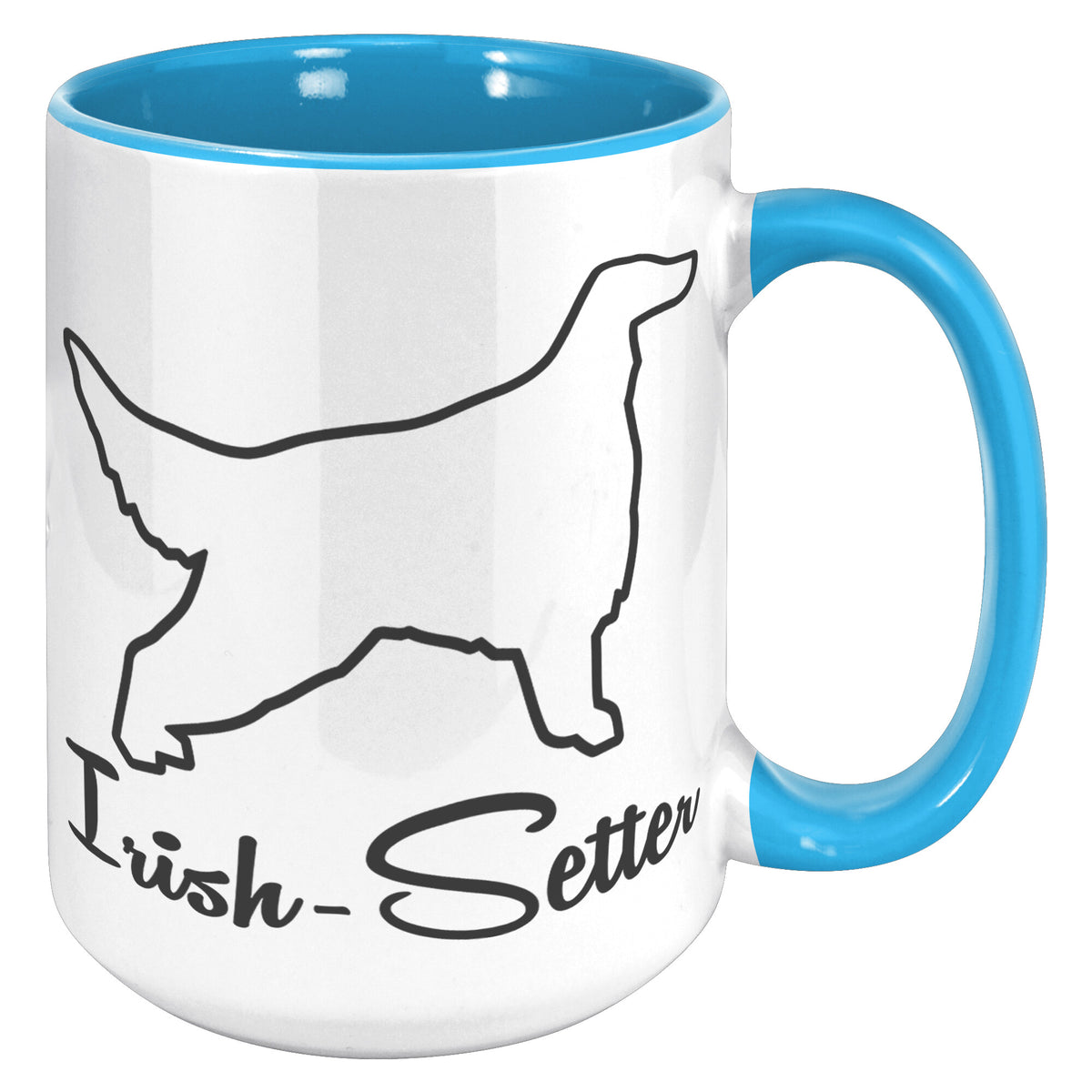 Irish Setter Dog Outlined Silhouette 15oz Accent Mug