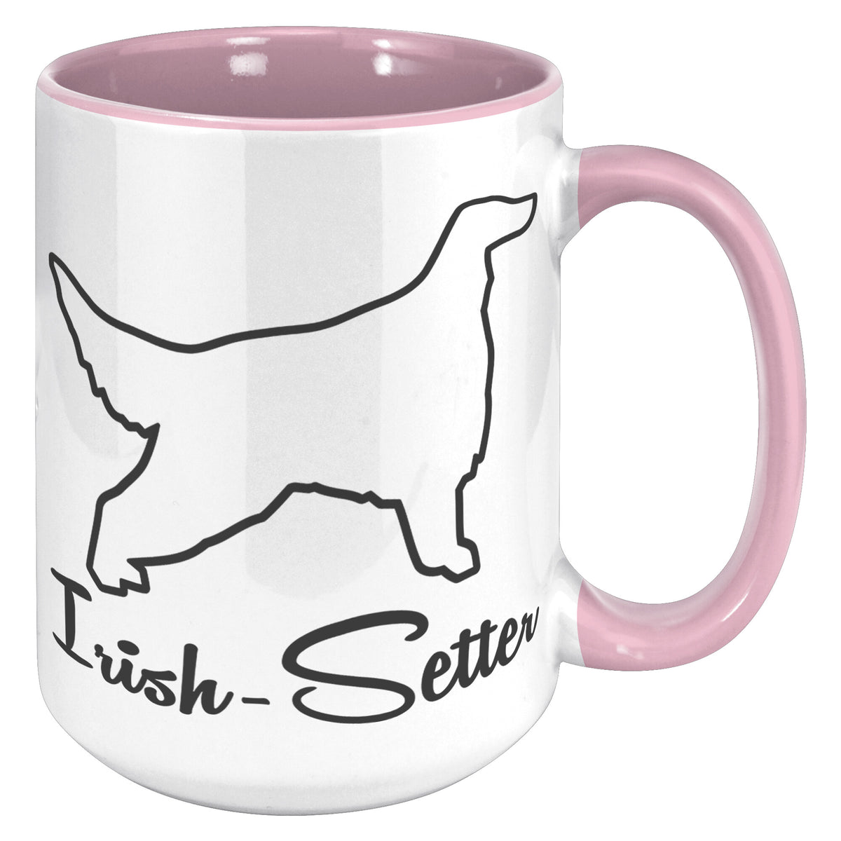Irish Setter Dog Outlined Silhouette 15oz Accent Mug