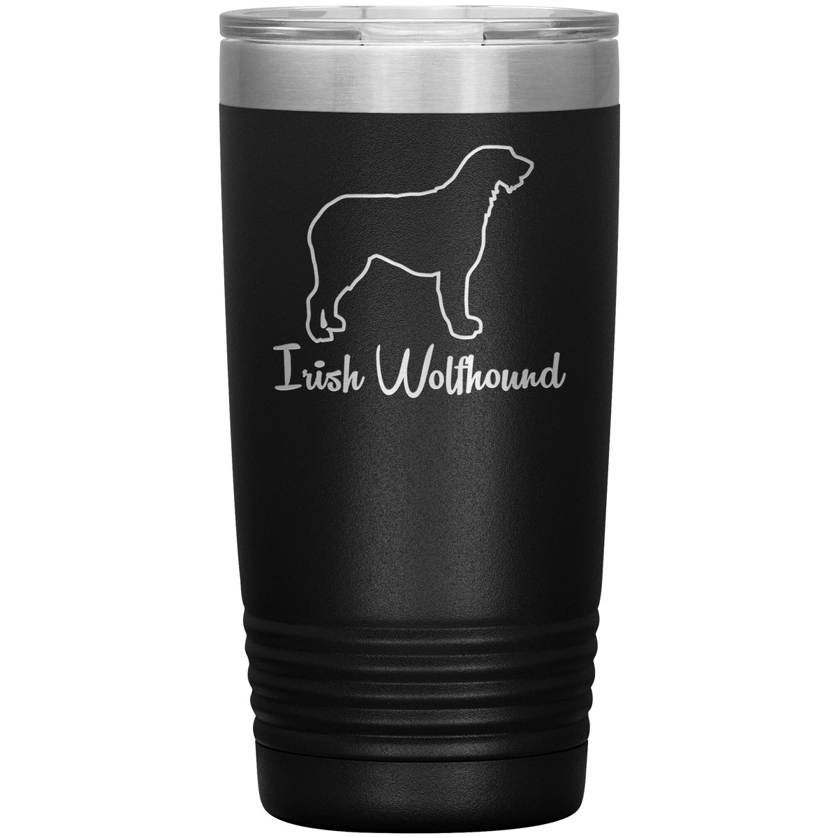 Irish Wolfhound Dog Outlined Silhouette 20oz Insulated Tumbler