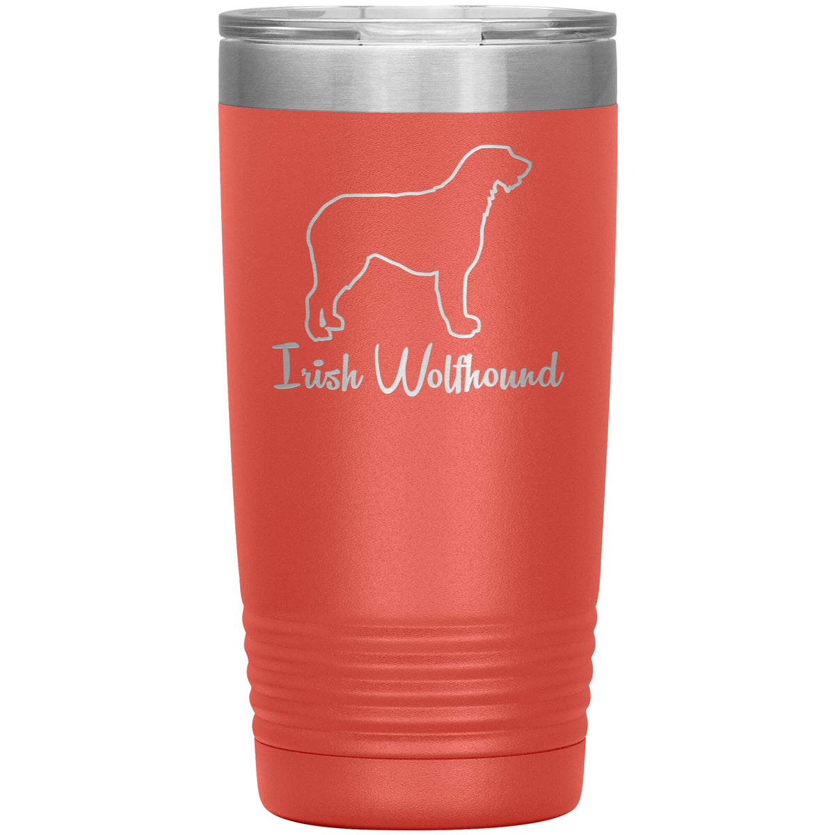 Irish Wolfhound Dog Outlined Silhouette 20oz Insulated Tumbler