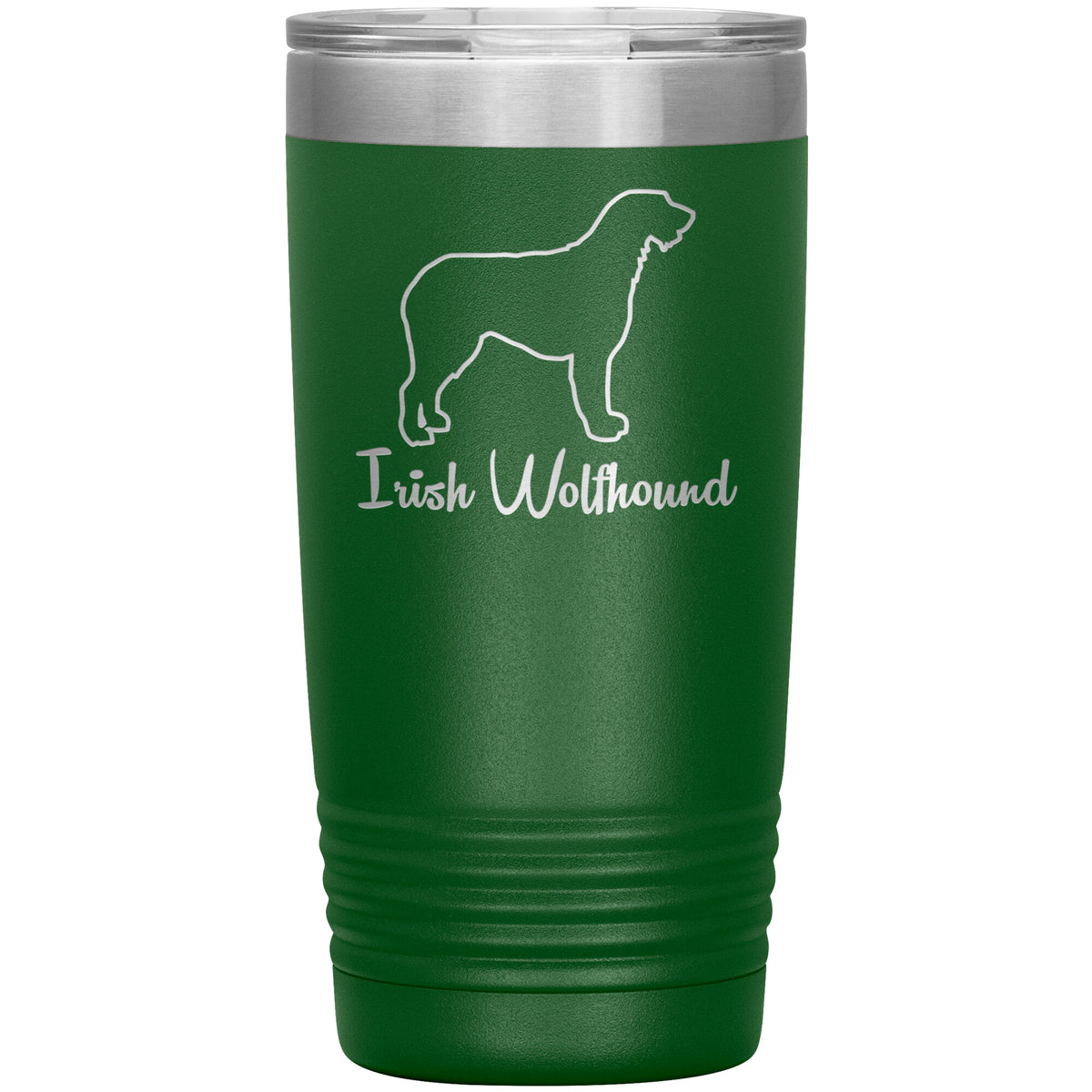 Irish Wolfhound Dog Outlined Silhouette 20oz Insulated Tumbler