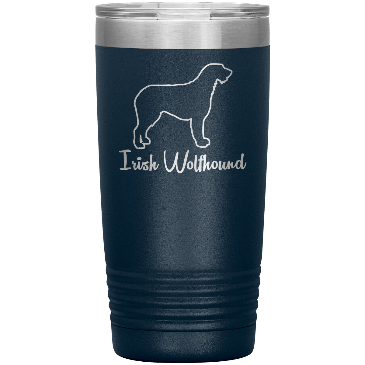 Irish Wolfhound Dog Outlined Silhouette 20oz Insulated Tumbler
