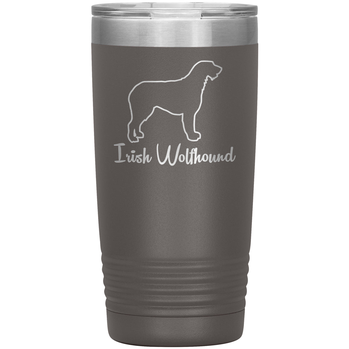 Irish Wolfhound Dog Outlined Silhouette 20oz Insulated Tumbler