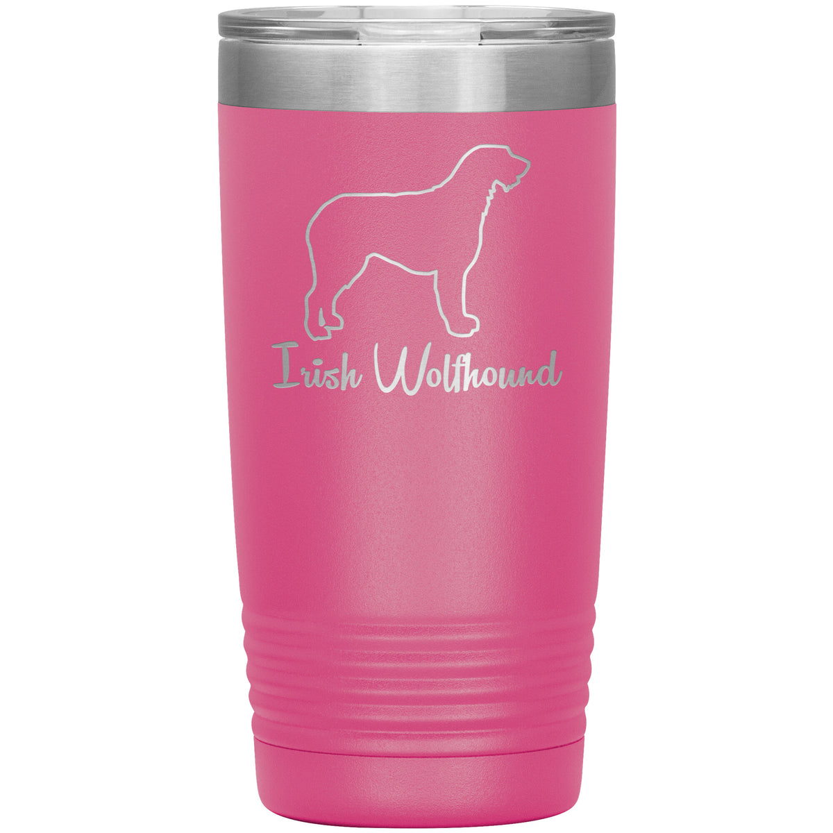 Irish Wolfhound Dog Outlined Silhouette 20oz Insulated Tumbler