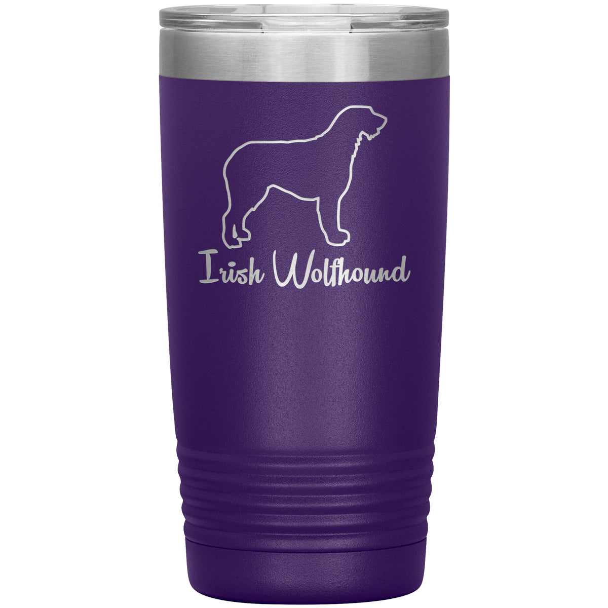 Irish Wolfhound Dog Outlined Silhouette 20oz Insulated Tumbler