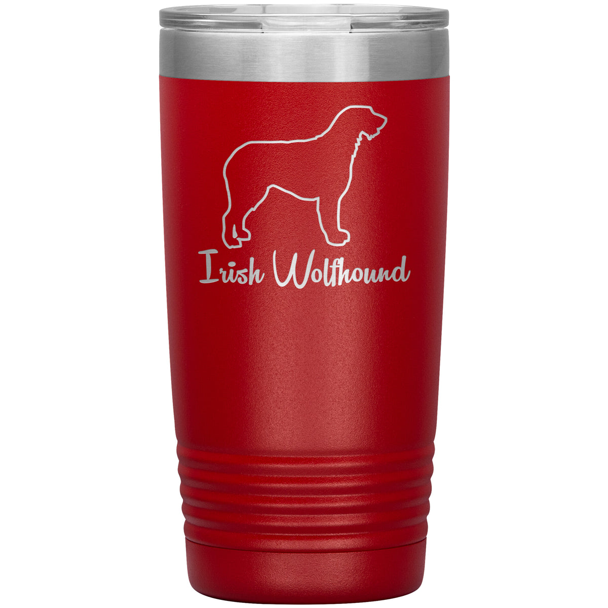 Irish Wolfhound Dog Outlined Silhouette 20oz Insulated Tumbler