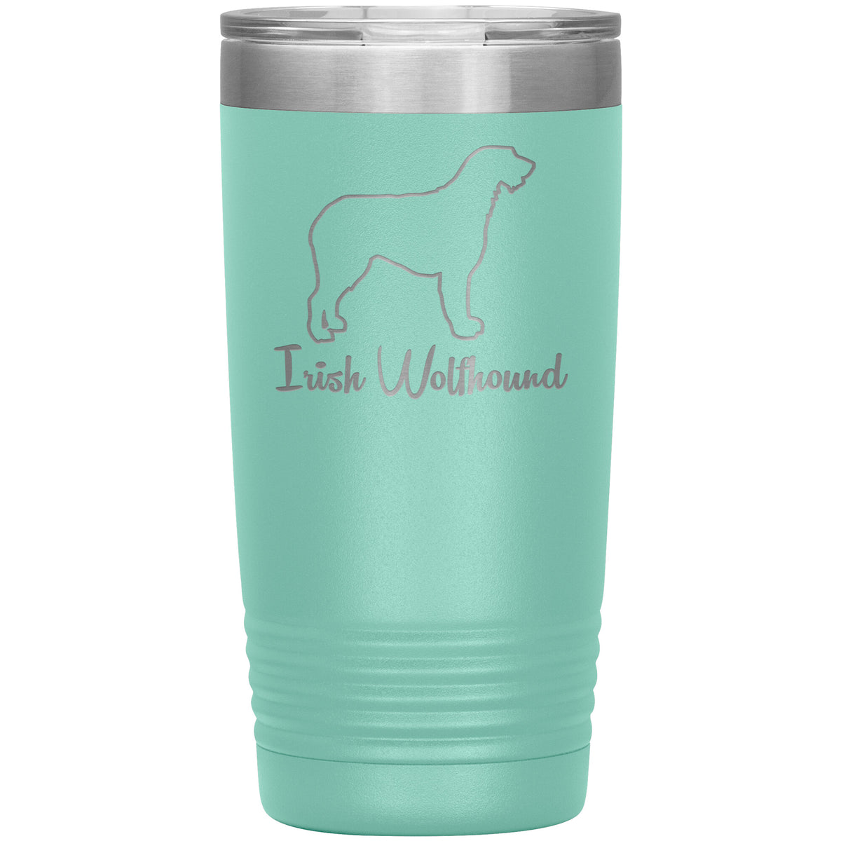 Irish Wolfhound Dog Outlined Silhouette 20oz Insulated Tumbler
