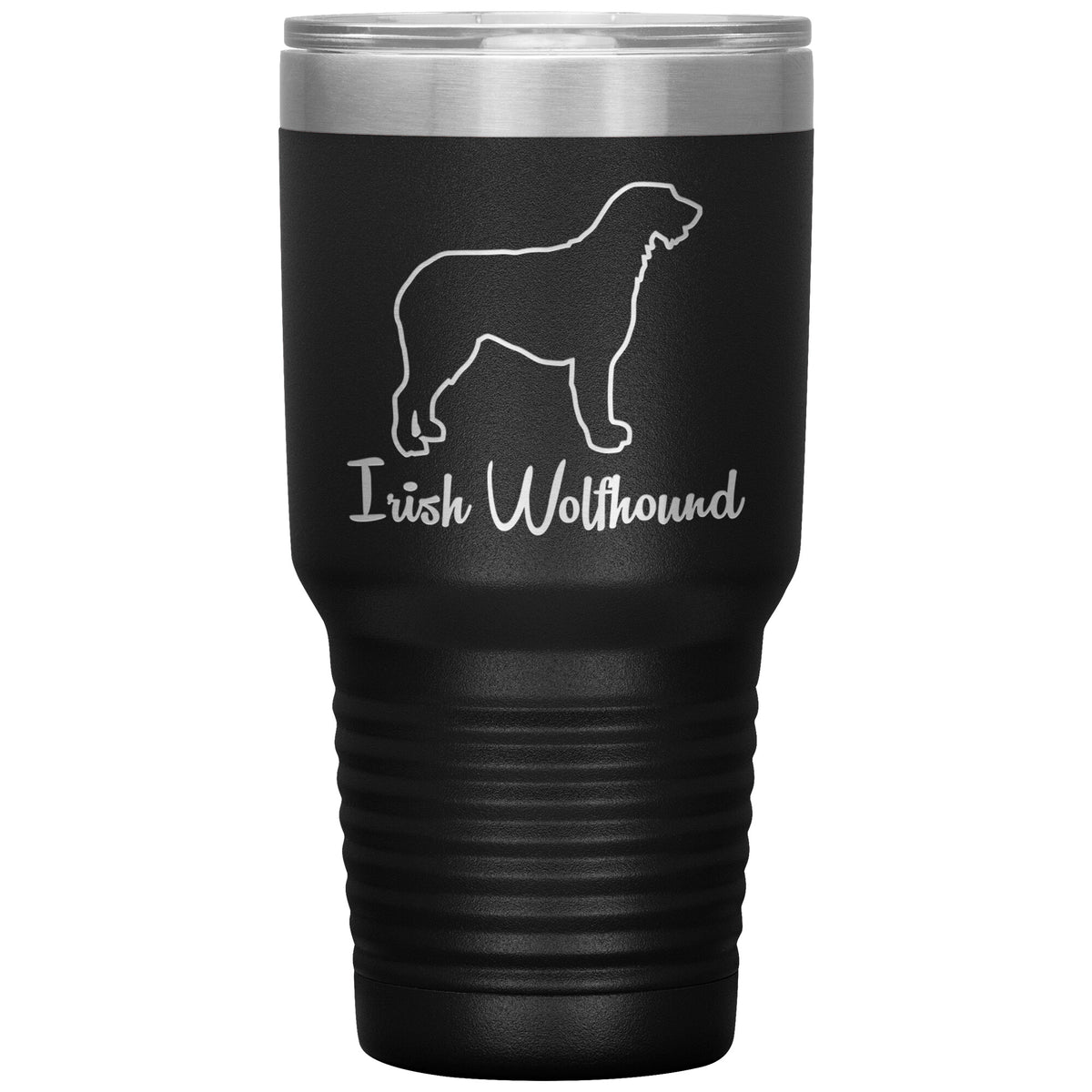 Irish Wolfhound Dog Outlined Silhouette 30oz Insulated Tumbler