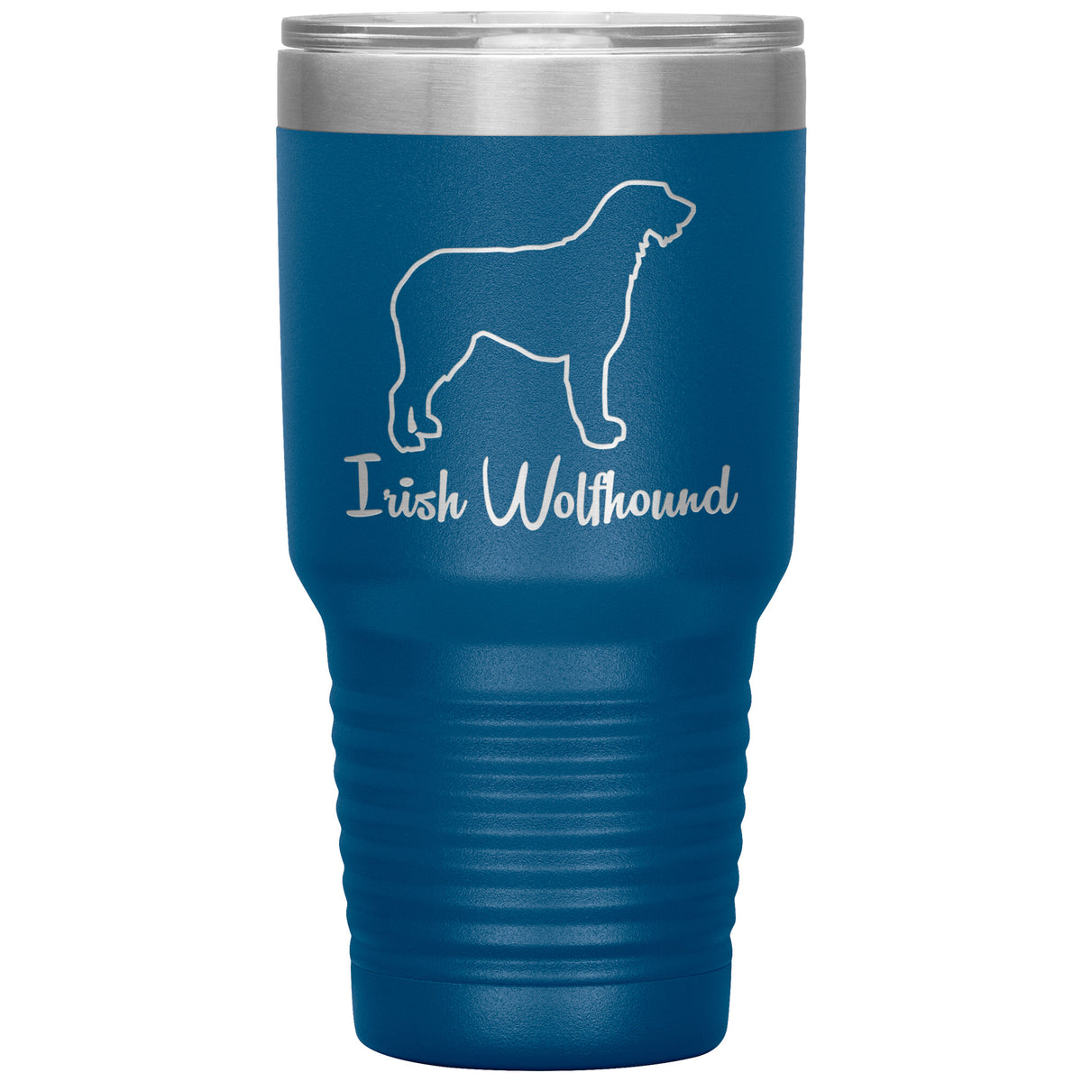 Irish Wolfhound Dog Outlined Silhouette 30oz Insulated Tumbler