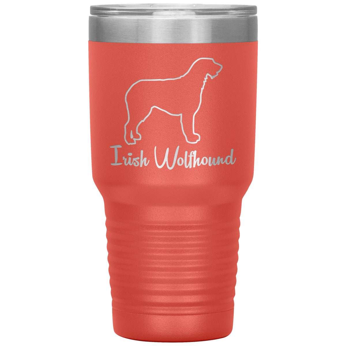 Irish Wolfhound Dog Outlined Silhouette 30oz Insulated Tumbler