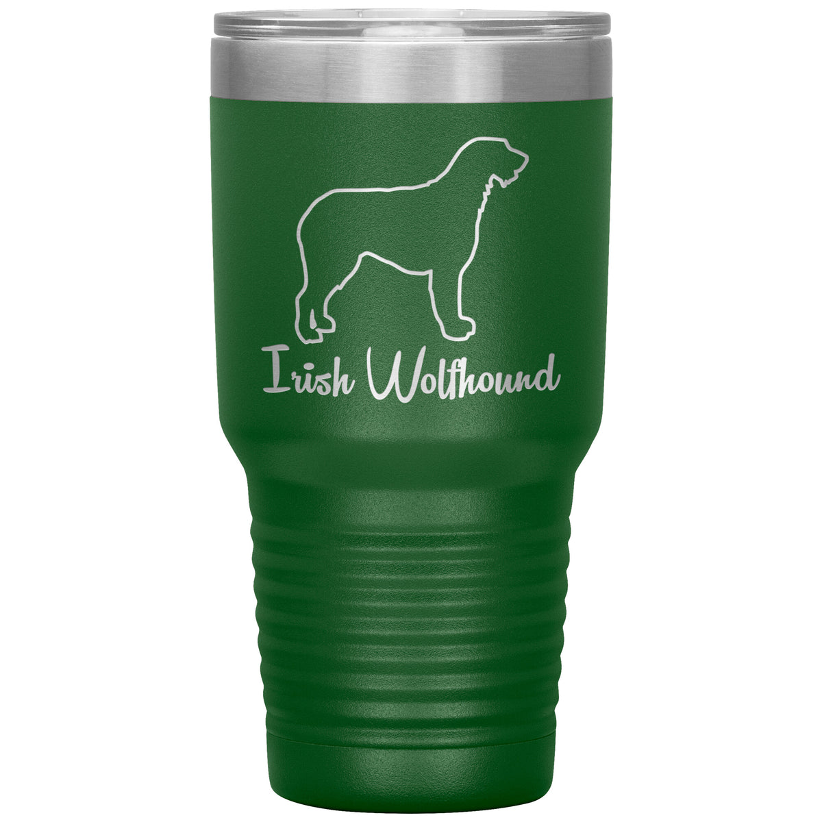 Irish Wolfhound Dog Outlined Silhouette 30oz Insulated Tumbler
