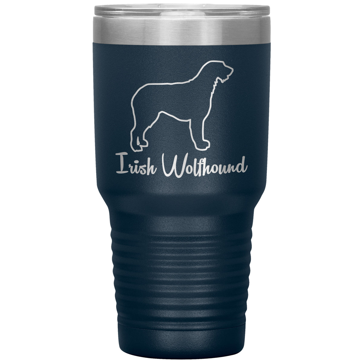 Irish Wolfhound Dog Outlined Silhouette 30oz Insulated Tumbler