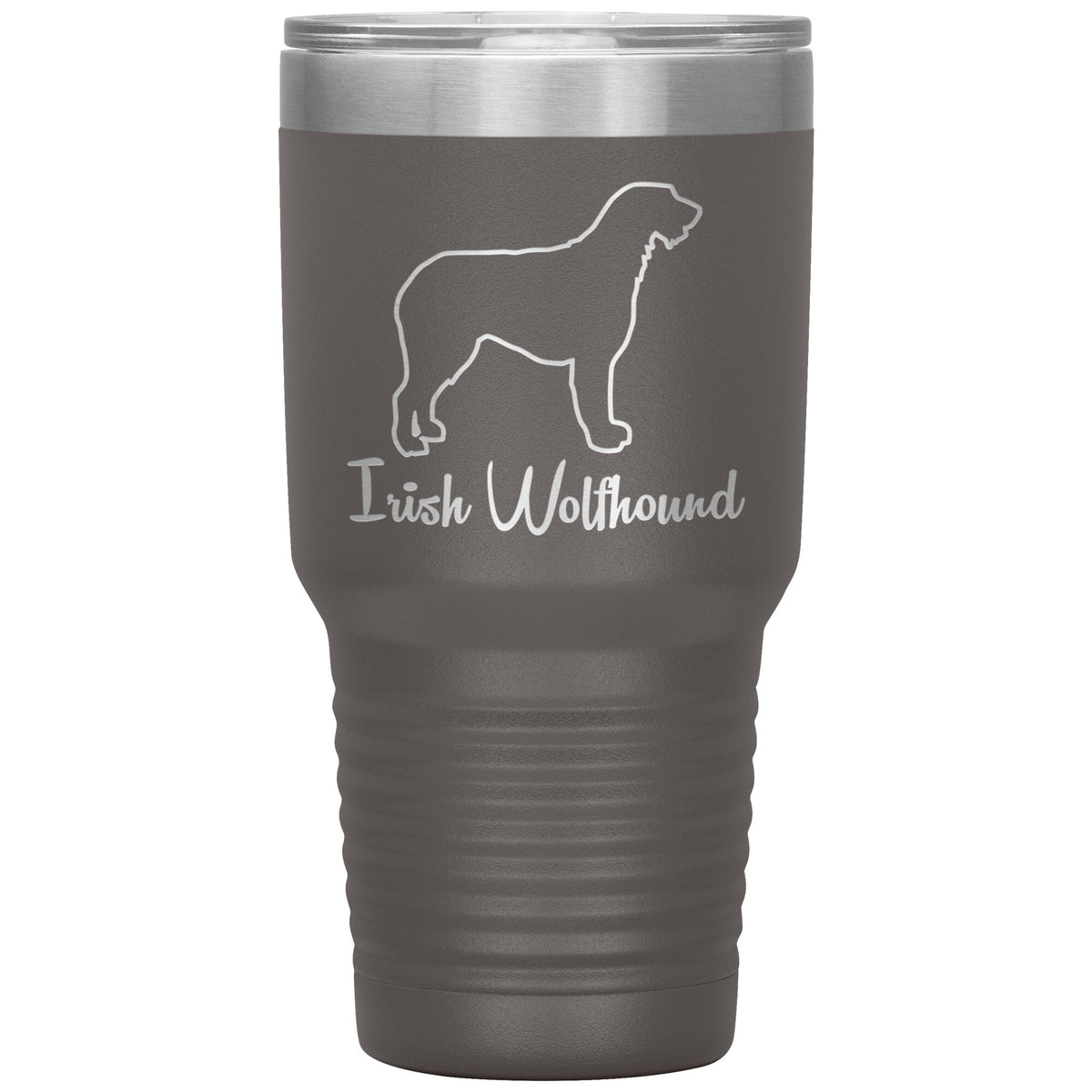 Irish Wolfhound Dog Outlined Silhouette 30oz Insulated Tumbler