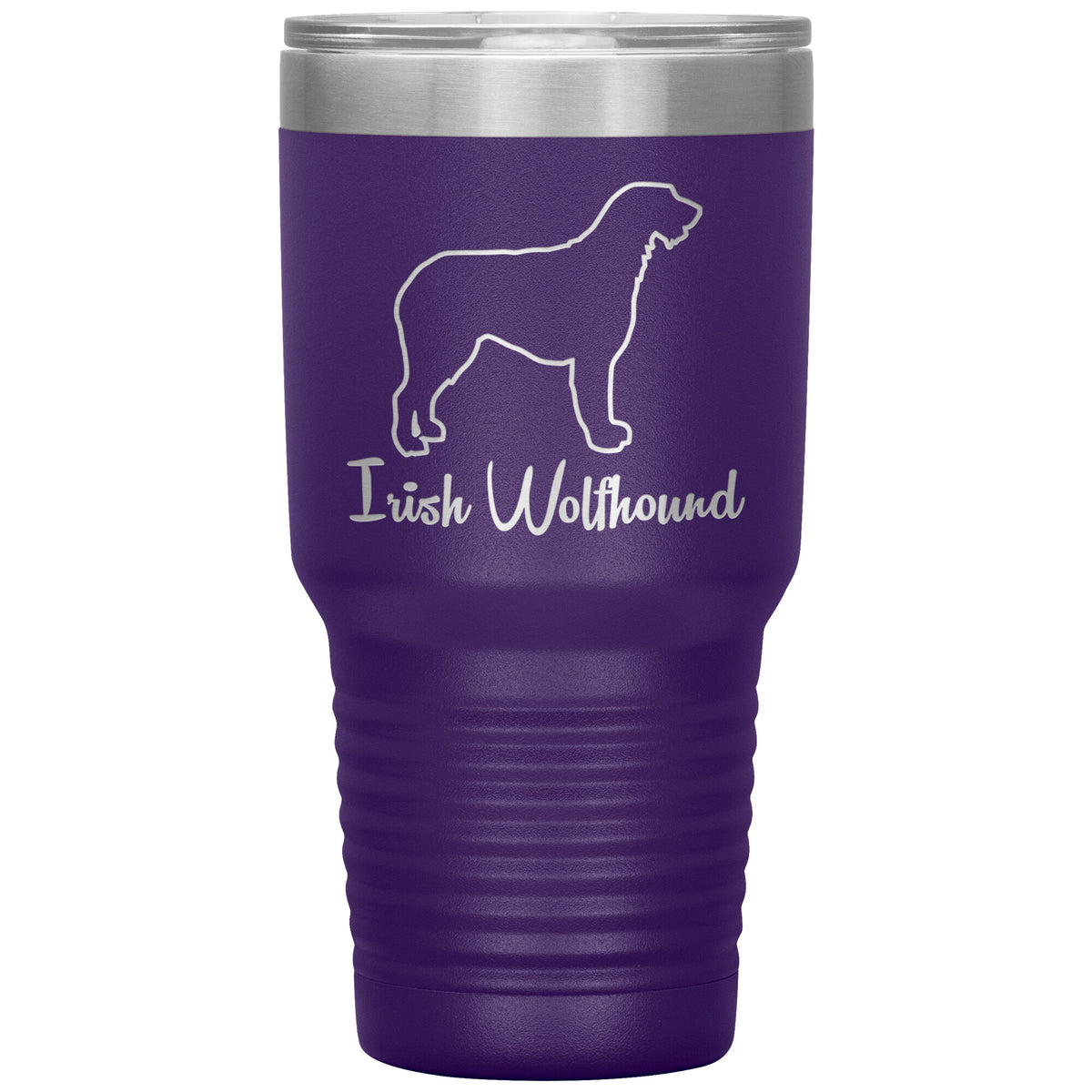 Irish Wolfhound Dog Outlined Silhouette 30oz Insulated Tumbler