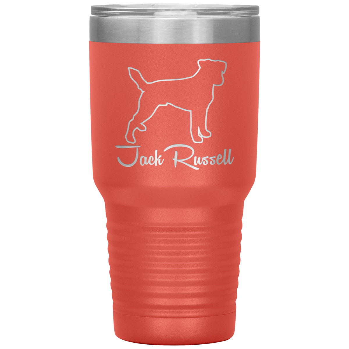 Jack Russell Dog Outlined Silhouette 30oz Insulated Tumbler