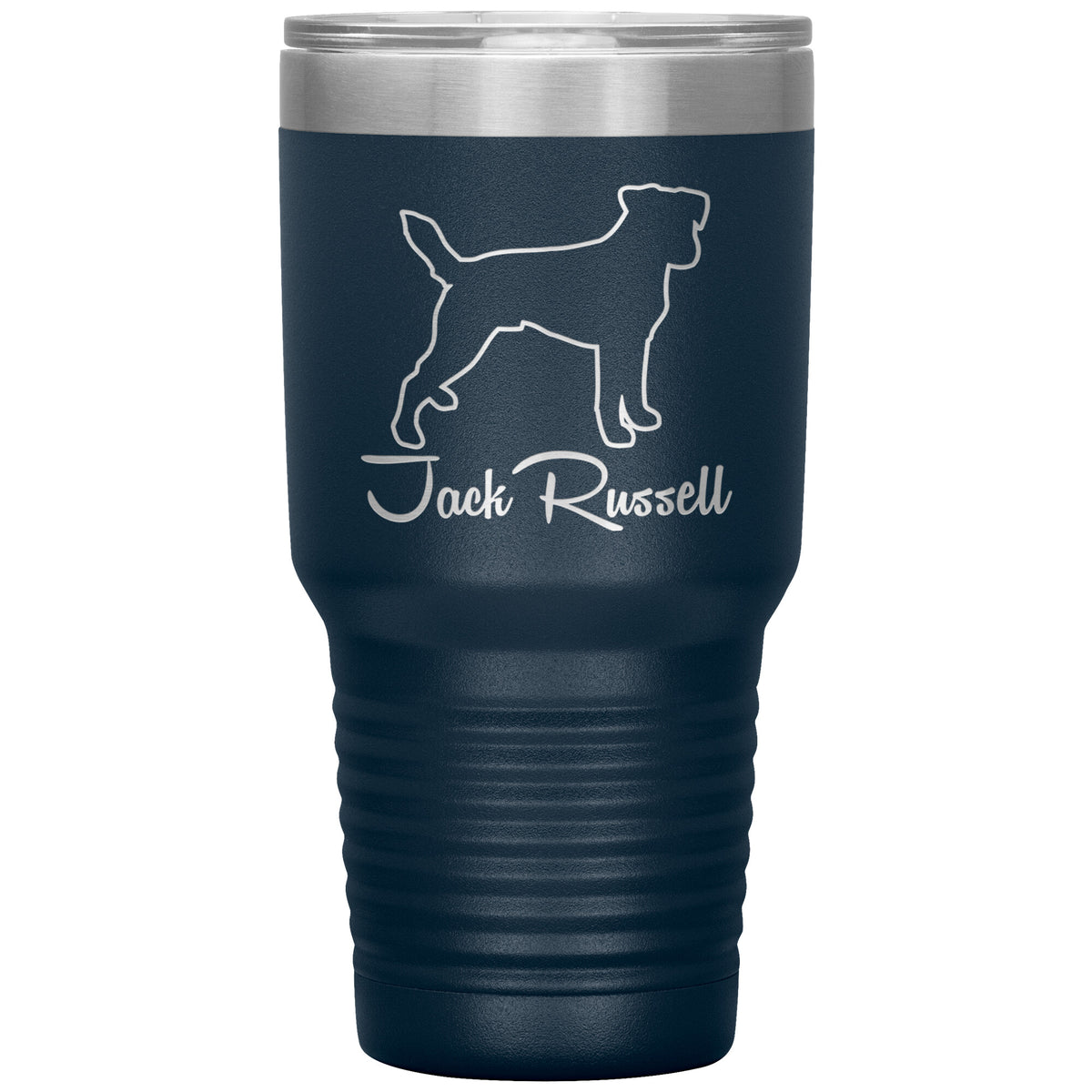 Jack Russell Dog Outlined Silhouette 30oz Insulated Tumbler