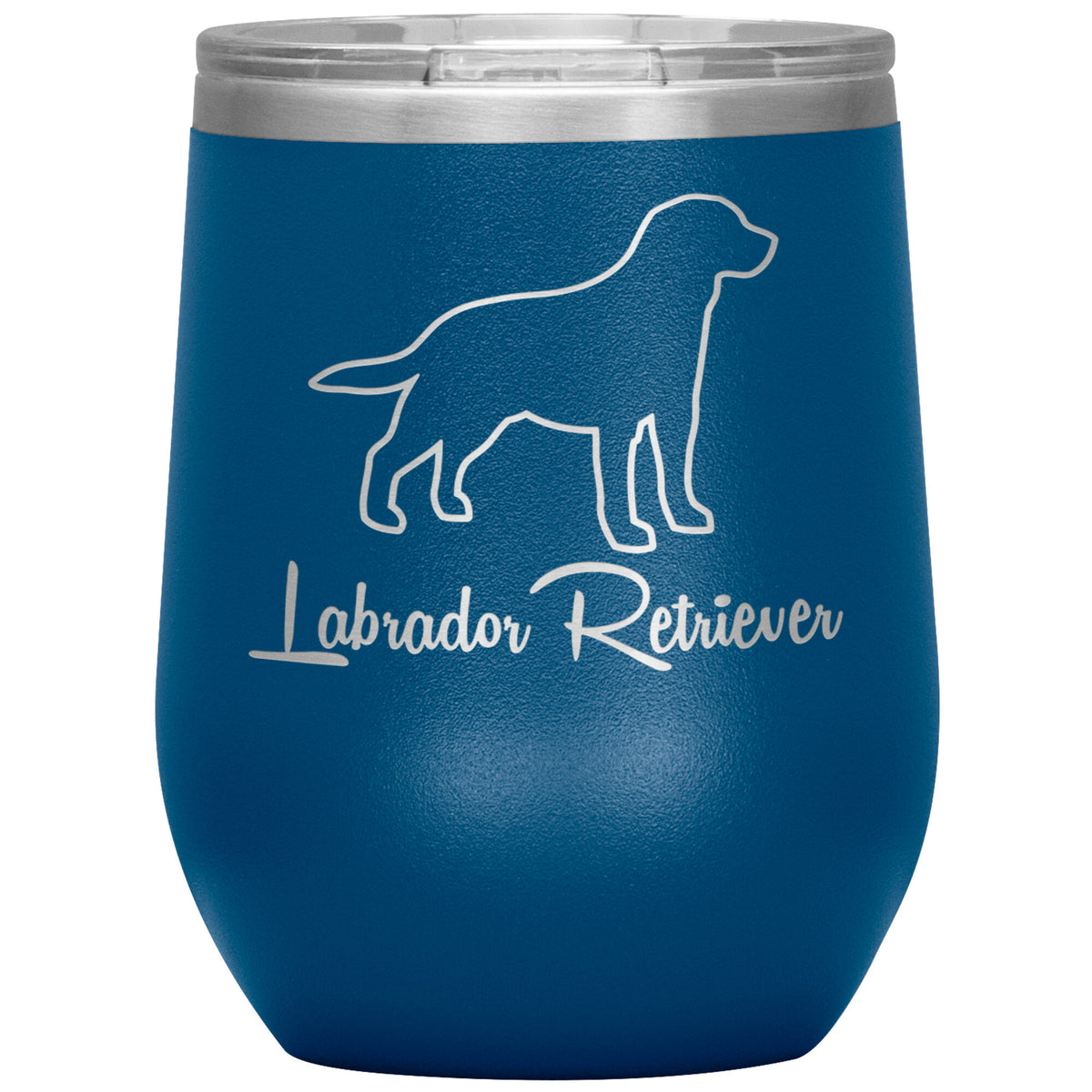 Labrador Retriever Dog Outlined Silhouette 12oz Wine Insulated Tumbler