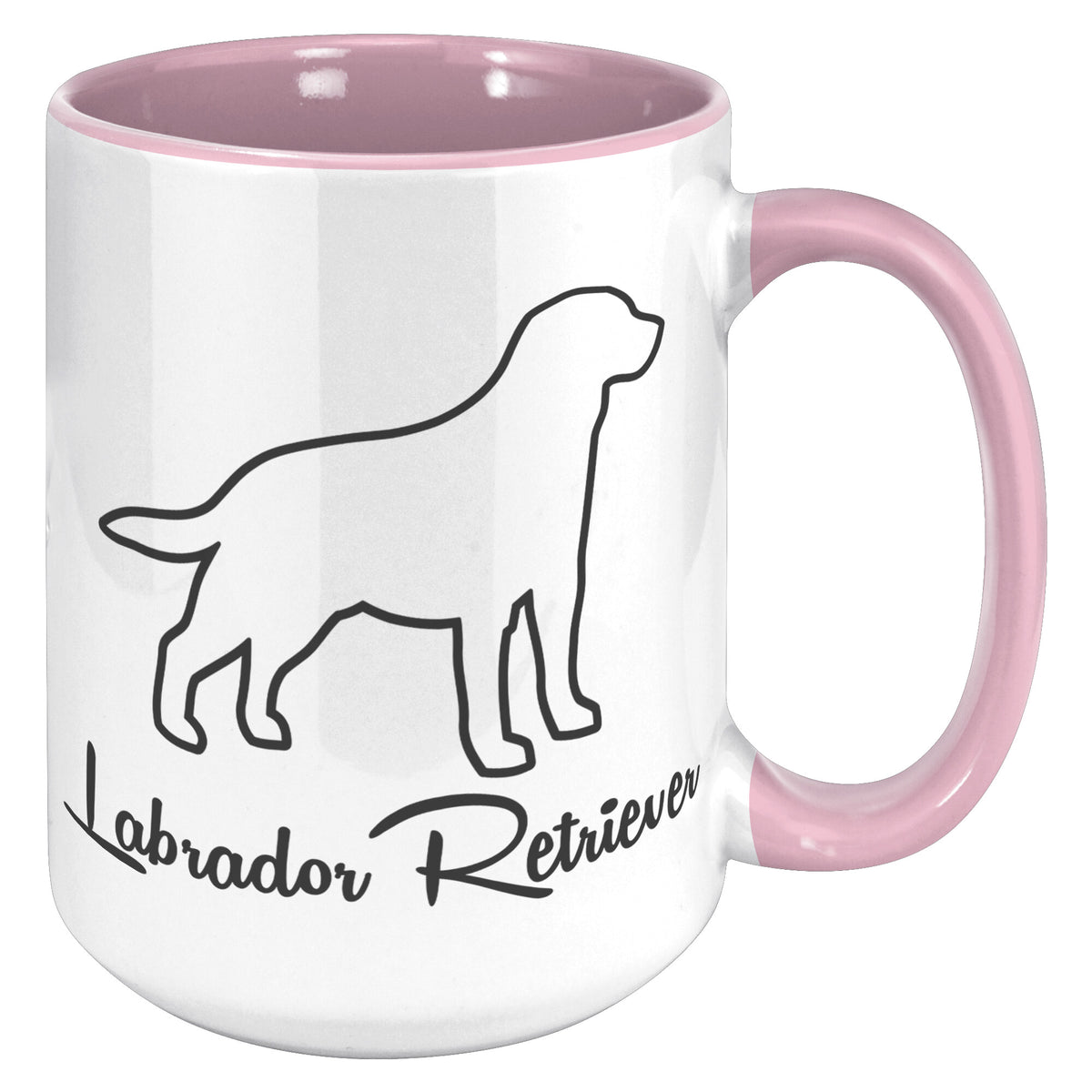 Labrador Retriever Dog Outlined Silhouette 15oz Accent Mug