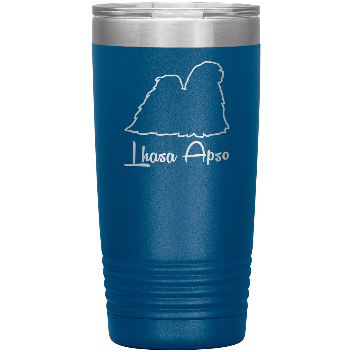 Lhasa Apso Dog Outlined Silhouette 20oz Insulated Tumbler