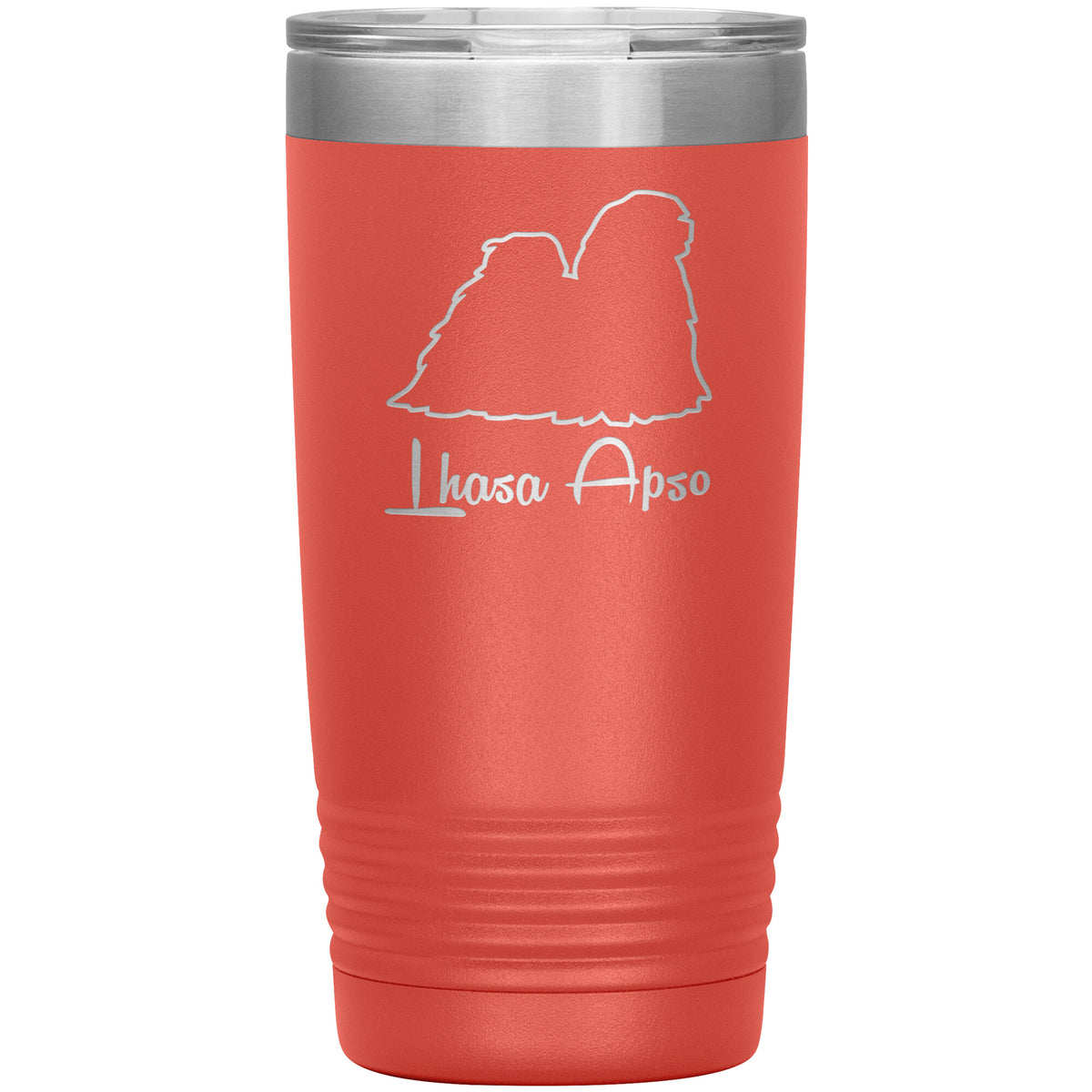 Lhasa Apso Dog Outlined Silhouette 20oz Insulated Tumbler