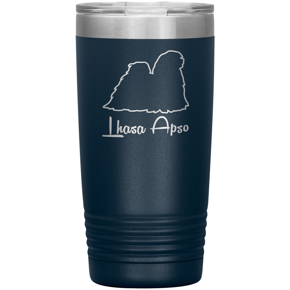 Lhasa Apso Dog Outlined Silhouette 20oz Insulated Tumbler