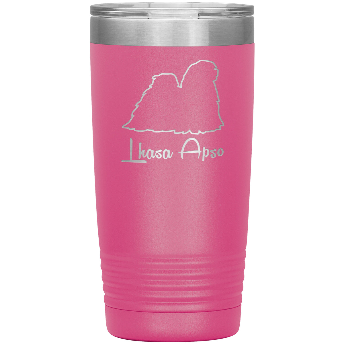 Lhasa Apso Dog Outlined Silhouette 20oz Insulated Tumbler