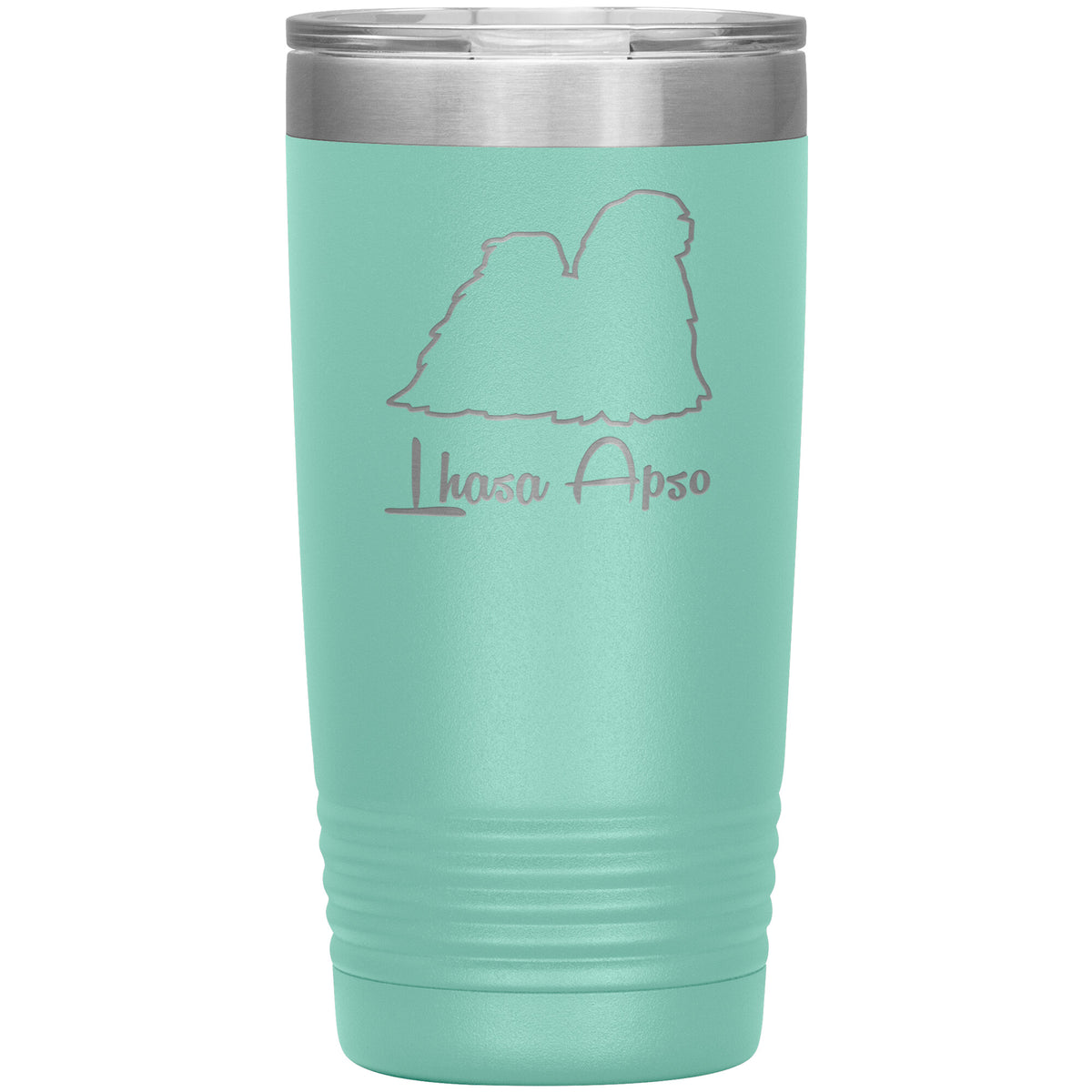 Lhasa Apso Dog Outlined Silhouette 20oz Insulated Tumbler