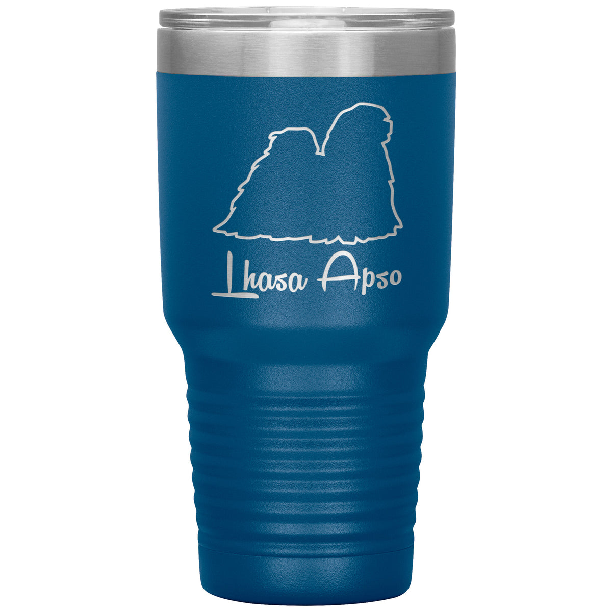 Lhasa Apso Dog Outlined Silhouette 30oz Insulated Tumbler