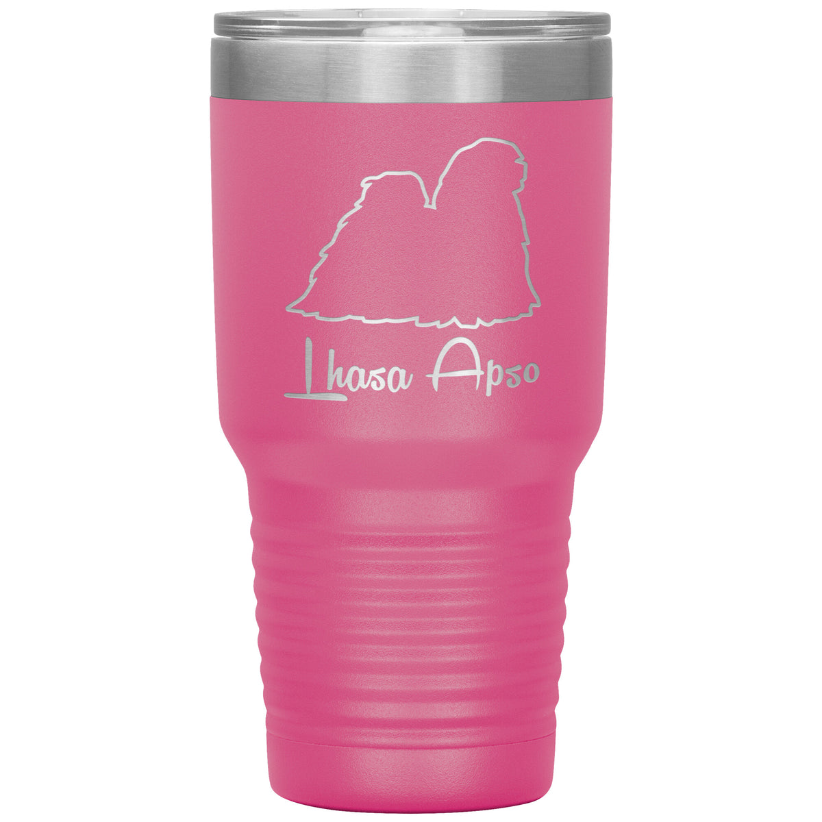 Lhasa Apso Dog Outlined Silhouette 30oz Insulated Tumbler