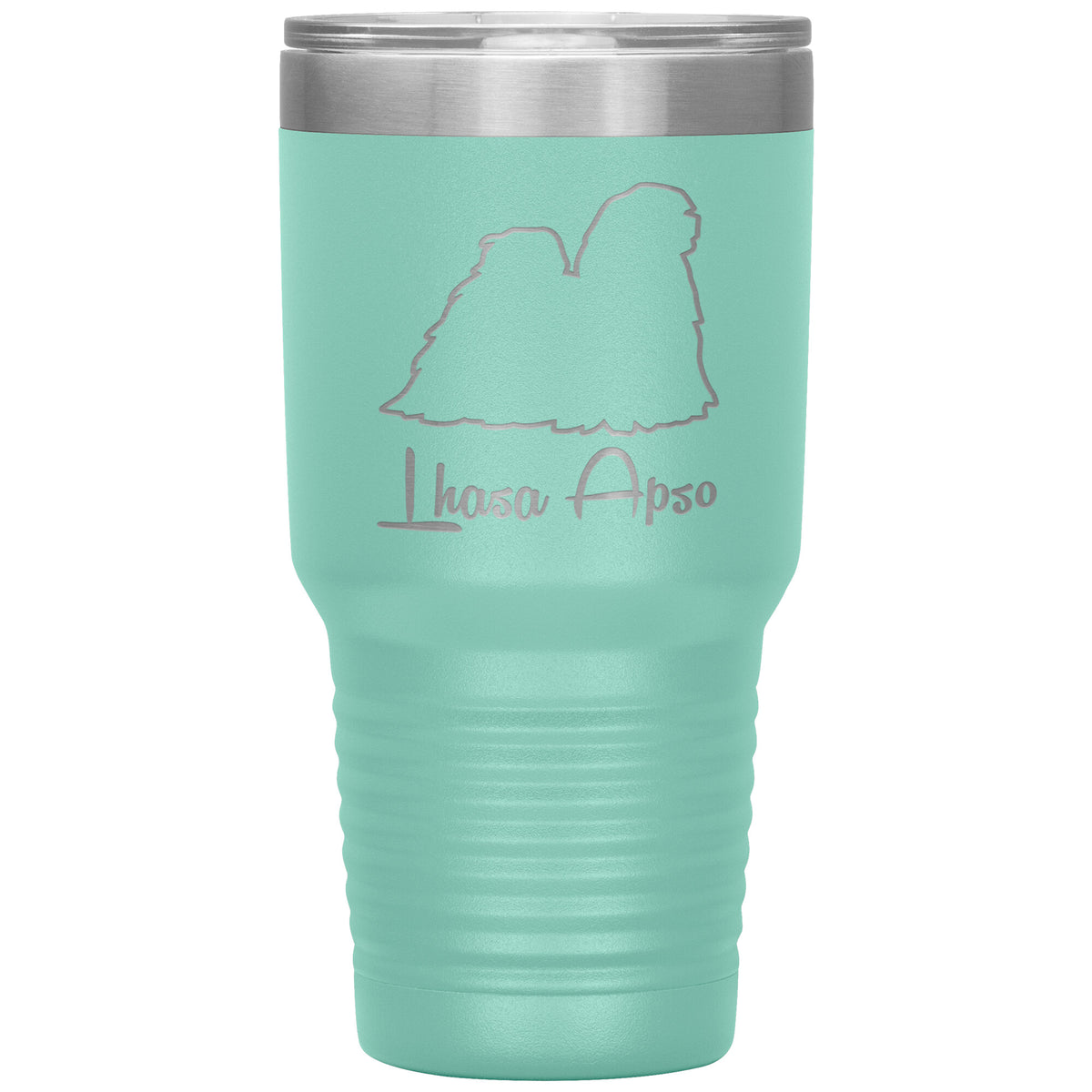 Lhasa Apso Dog Outlined Silhouette 30oz Insulated Tumbler