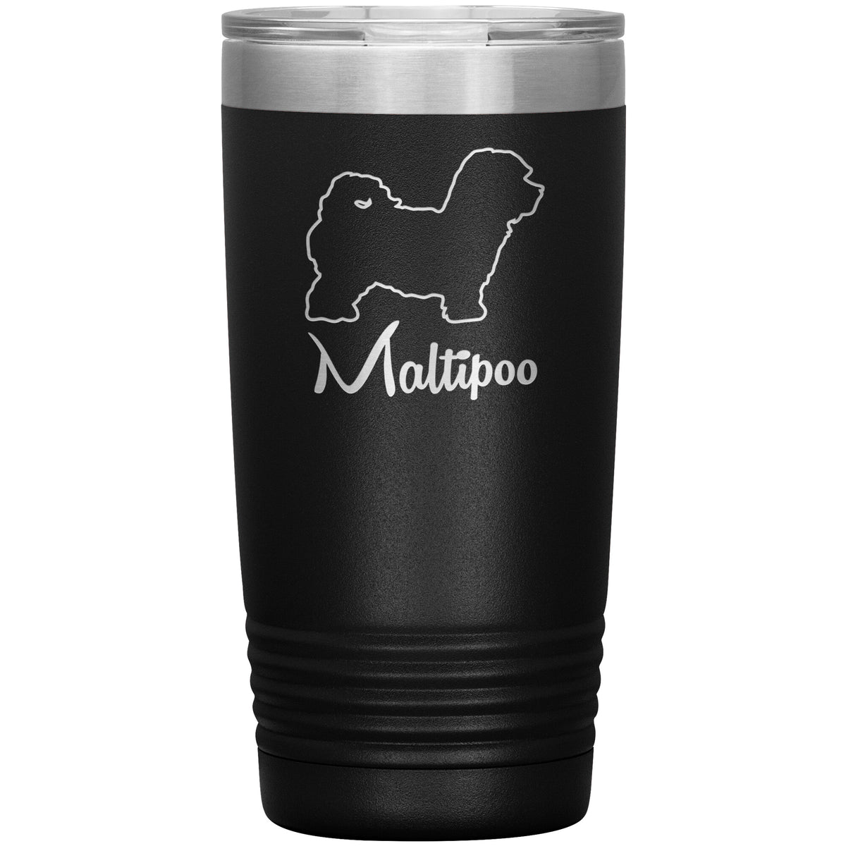 Maltipoo Dog Outlined Silhouette 20oz Insulated Tumbler