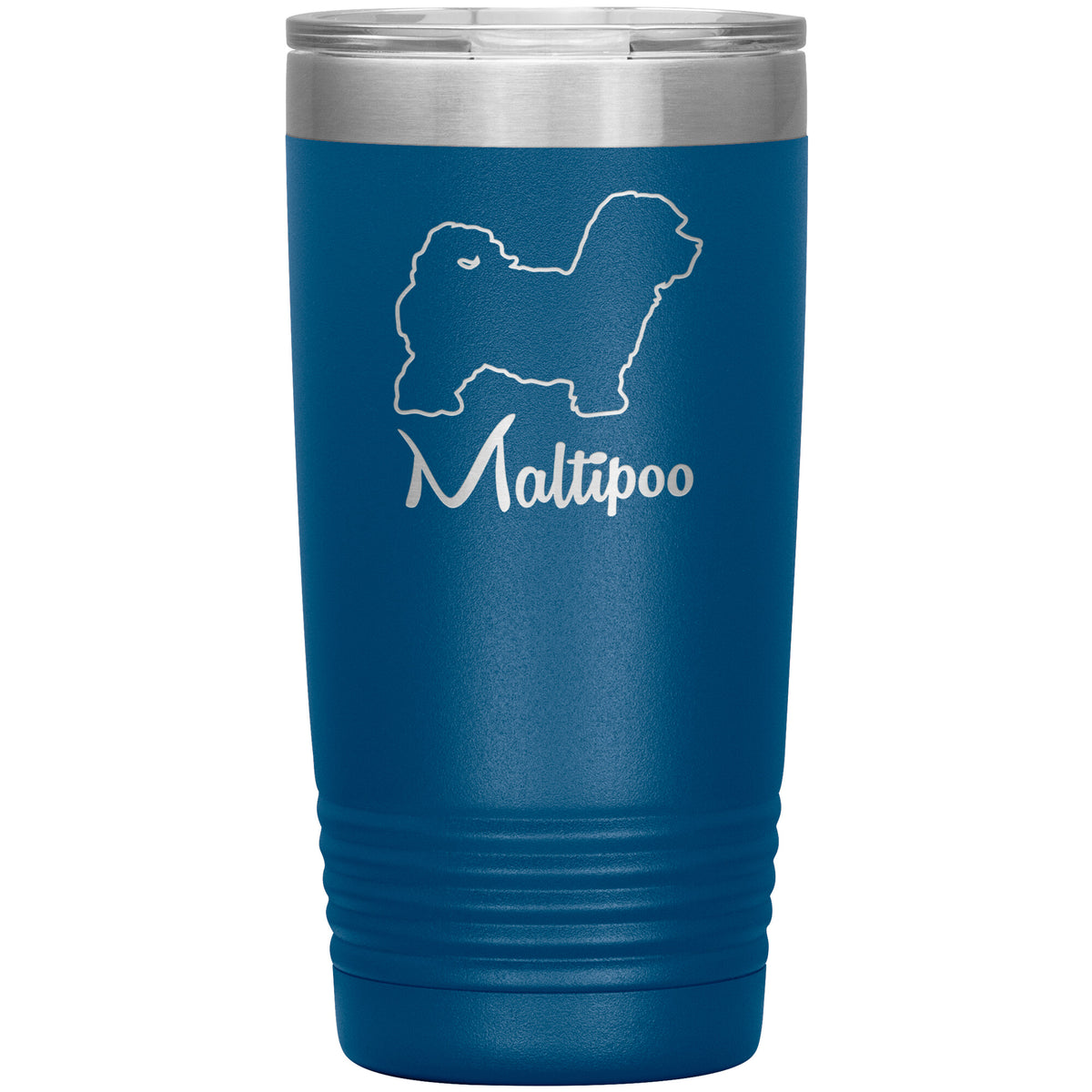 Maltipoo Dog Outlined Silhouette 20oz Insulated Tumbler