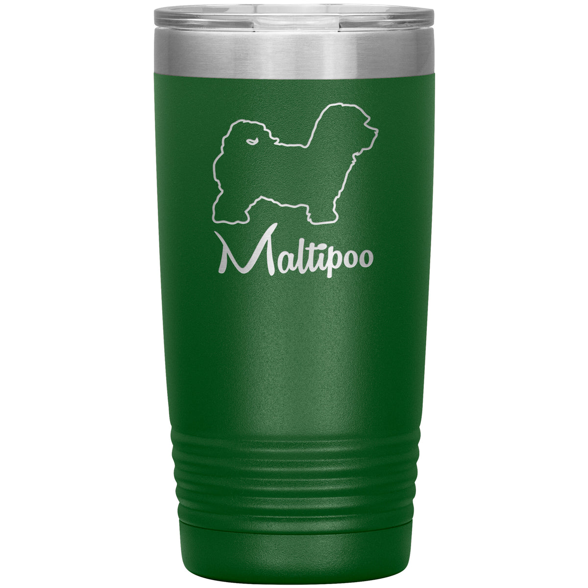 Maltipoo Dog Outlined Silhouette 20oz Insulated Tumbler