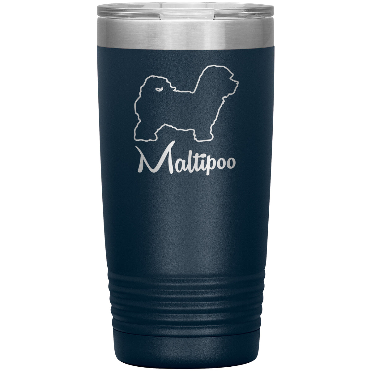 Maltipoo Dog Outlined Silhouette 20oz Insulated Tumbler