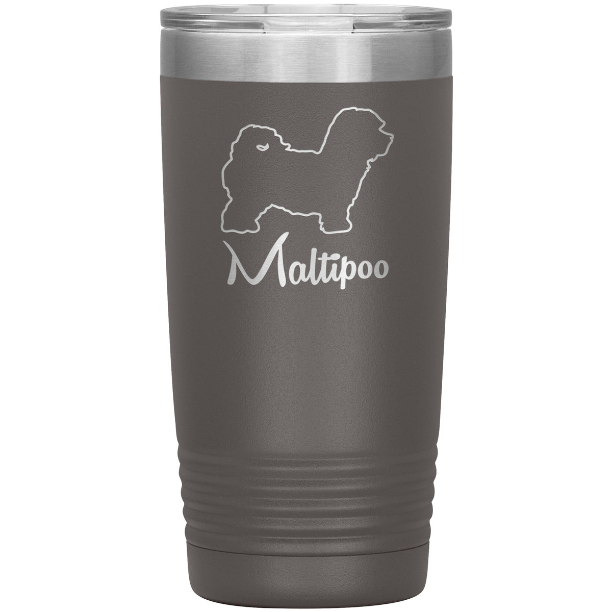 Maltipoo Dog Outlined Silhouette 20oz Insulated Tumbler