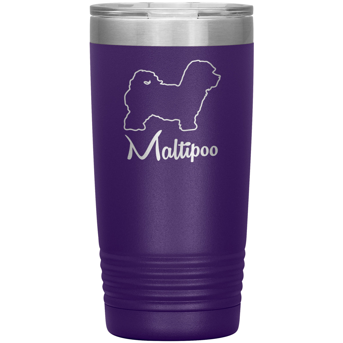 Maltipoo Dog Outlined Silhouette 20oz Insulated Tumbler