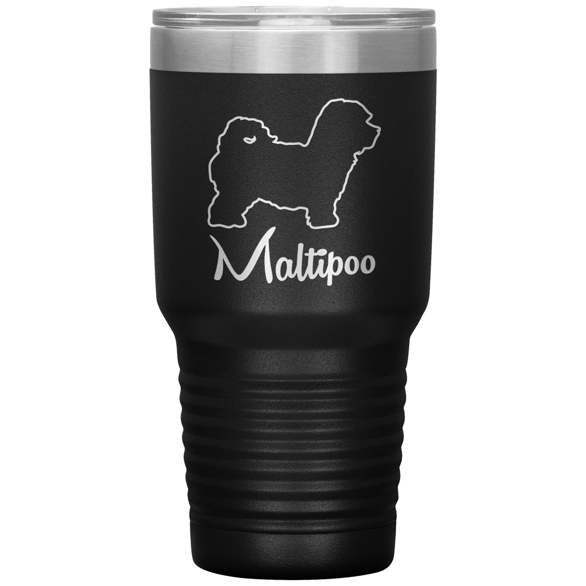 Maltipoo Dog Outlined Silhouette 30oz Insulated Tumbler