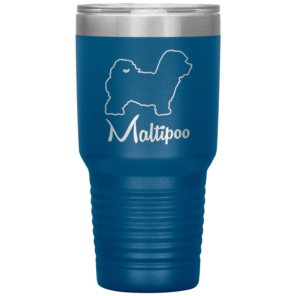 Maltipoo Dog Outlined Silhouette 30oz Insulated Tumbler