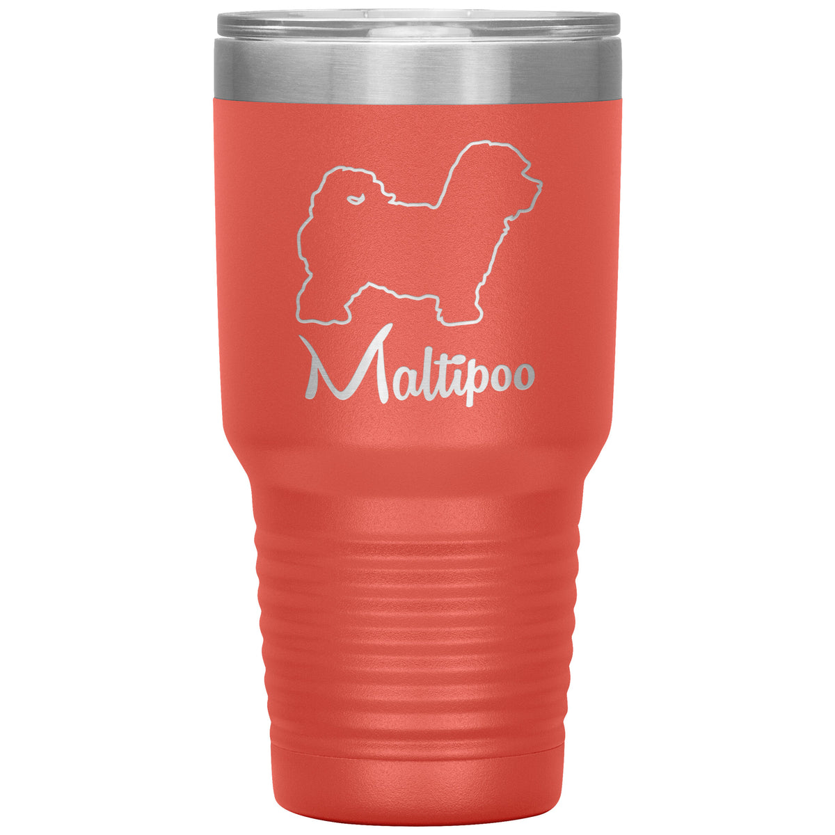Maltipoo Dog Outlined Silhouette 30oz Insulated Tumbler