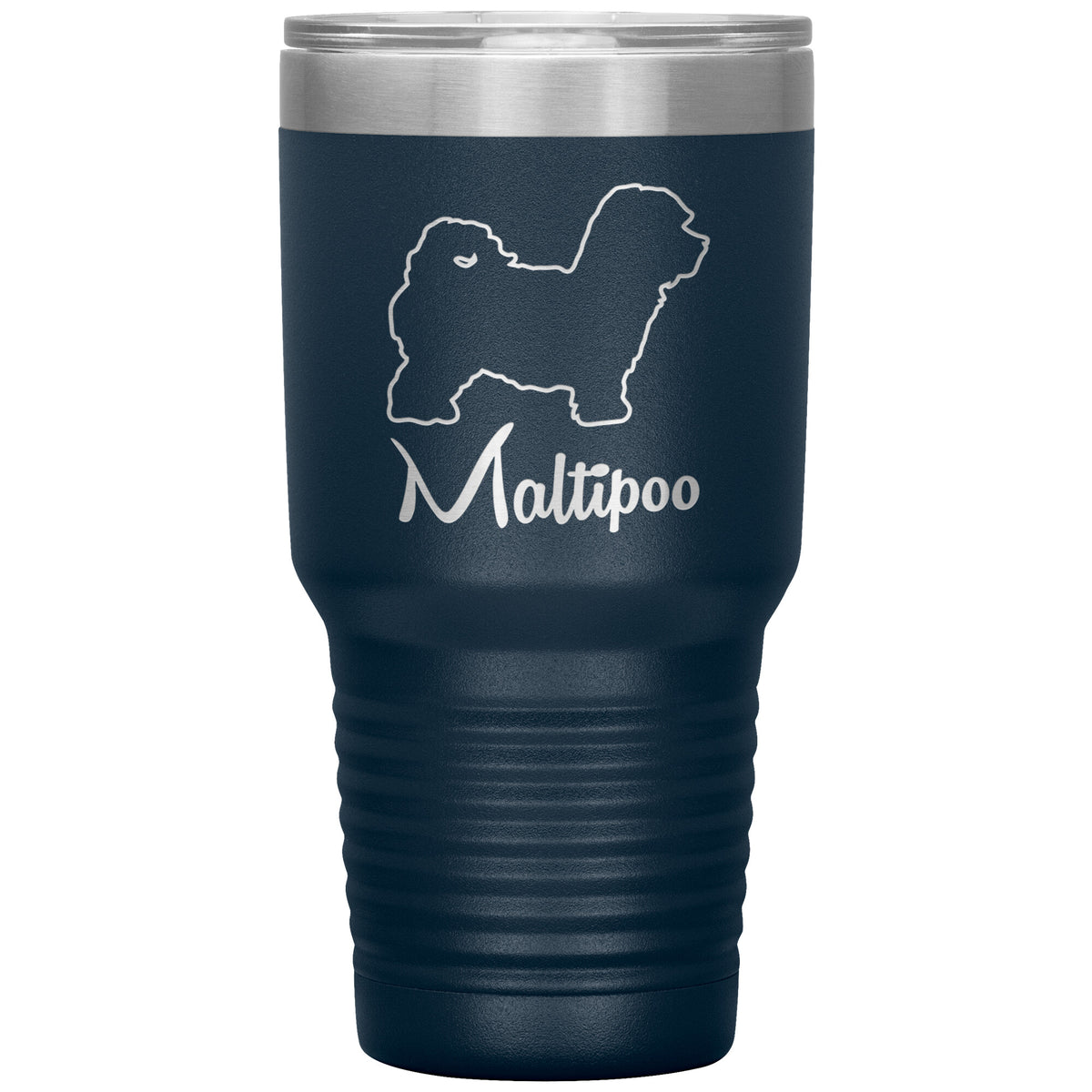 Maltipoo Dog Outlined Silhouette 30oz Insulated Tumbler