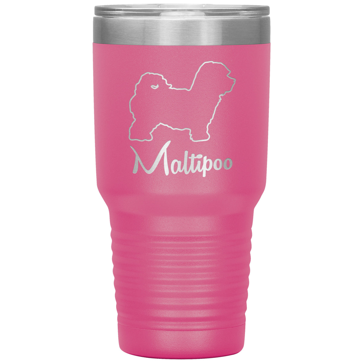 Maltipoo Dog Outlined Silhouette 30oz Insulated Tumbler