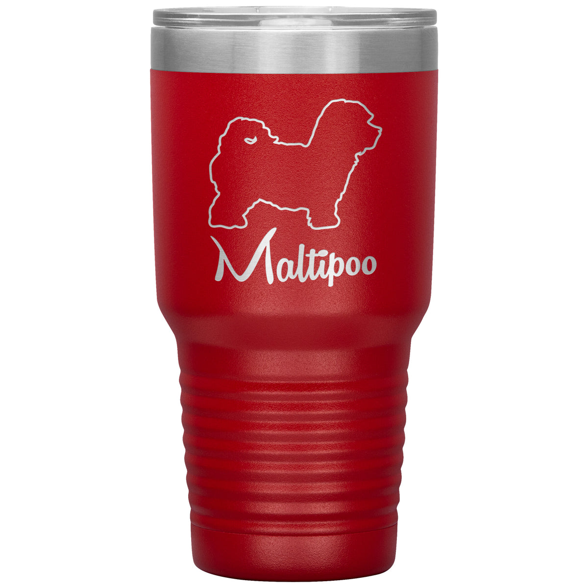Maltipoo Dog Outlined Silhouette 30oz Insulated Tumbler