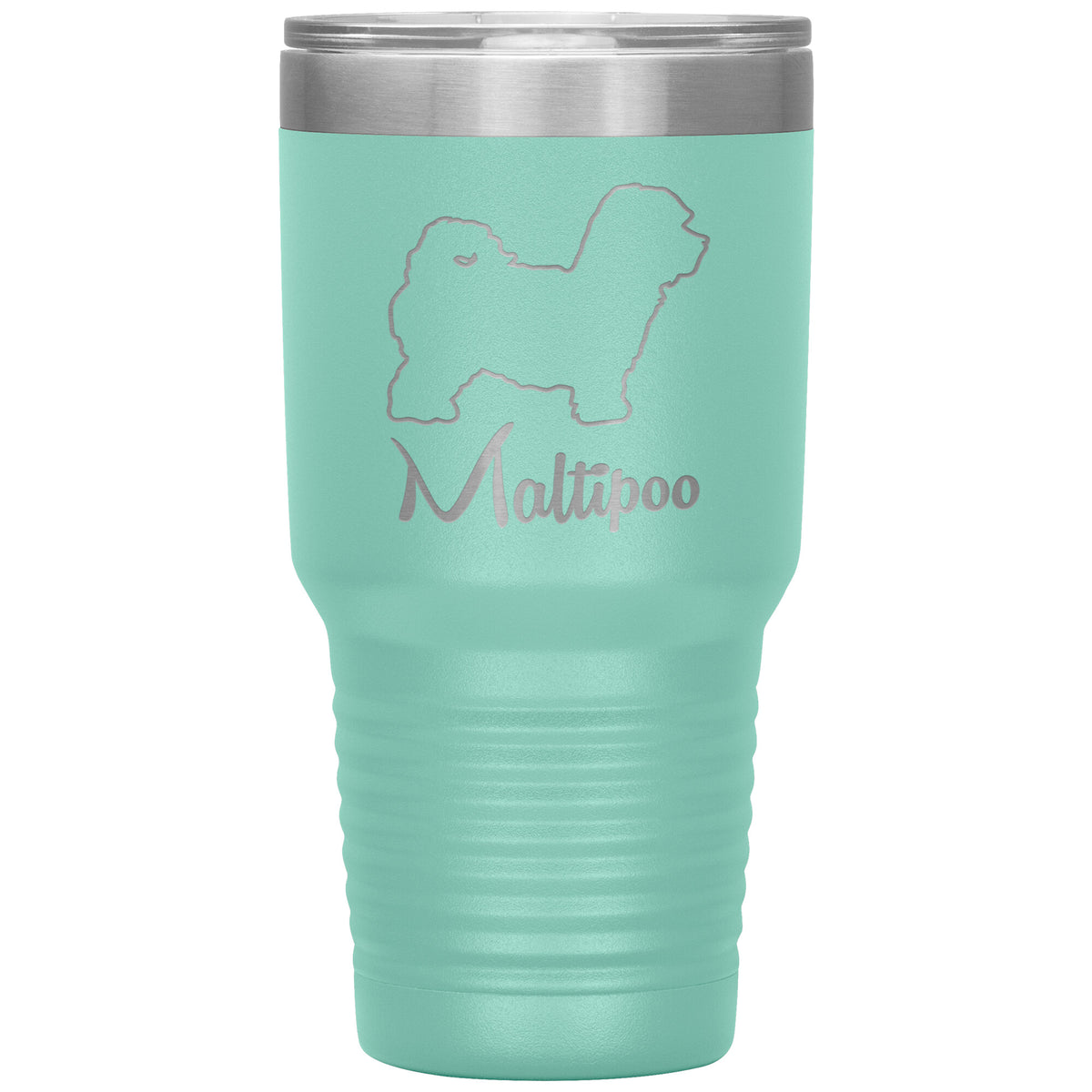 Maltipoo Dog Outlined Silhouette 30oz Insulated Tumbler