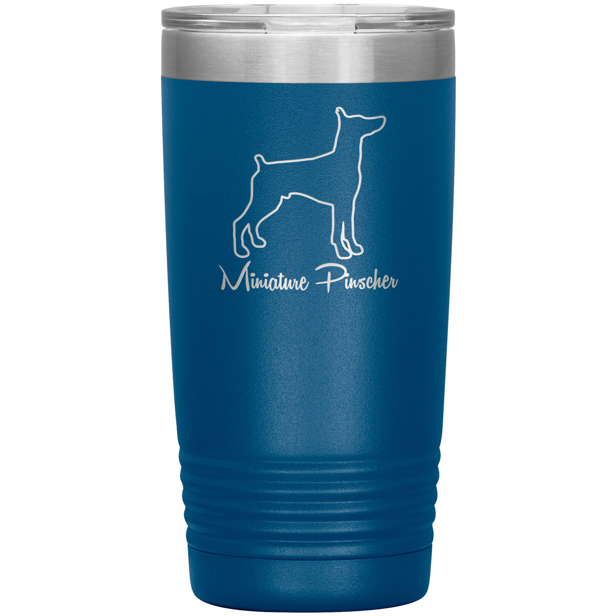 Miniature Pinscher Dog Outlined Silhouette 20oz Insulated Tumbler