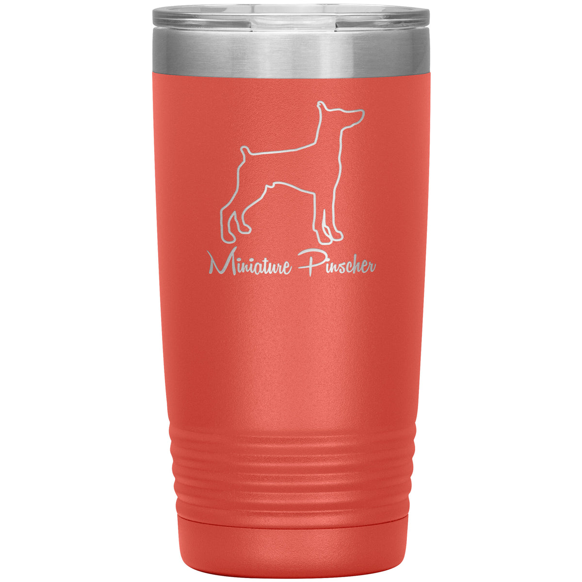 Miniature Pinscher Dog Outlined Silhouette 20oz Insulated Tumbler