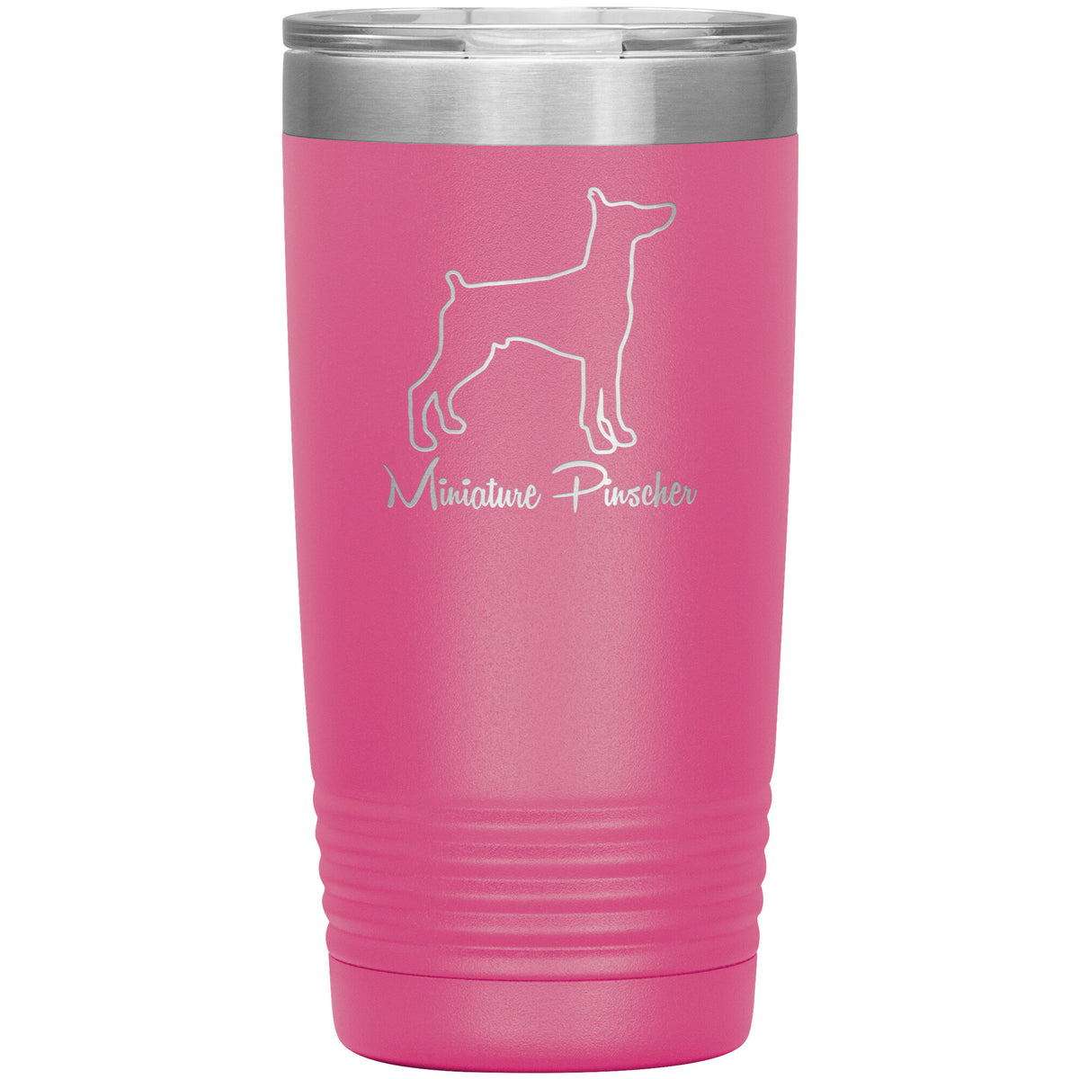 Miniature Pinscher Dog Outlined Silhouette 20oz Insulated Tumbler