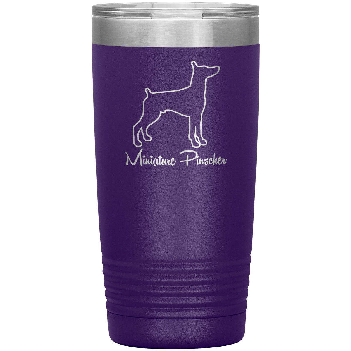 Miniature Pinscher Dog Outlined Silhouette 20oz Insulated Tumbler