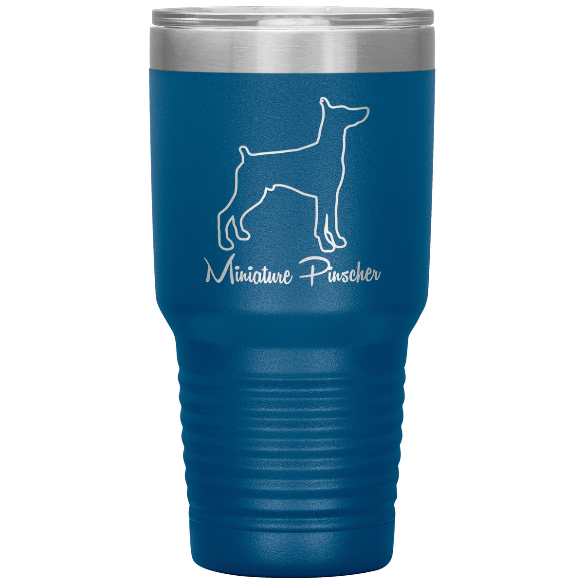 Miniature Pinscher Dog Outlined Silhouette 30oz Insulated Tumbler